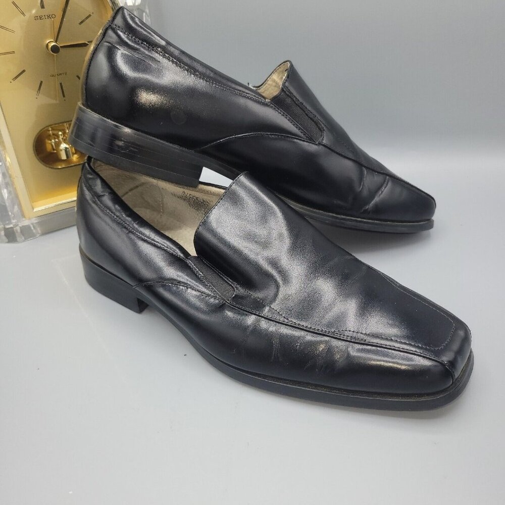 Stacy Adams Men's 24285-01 Slip-On Loafers Square Toe Black Shoes Size 9M